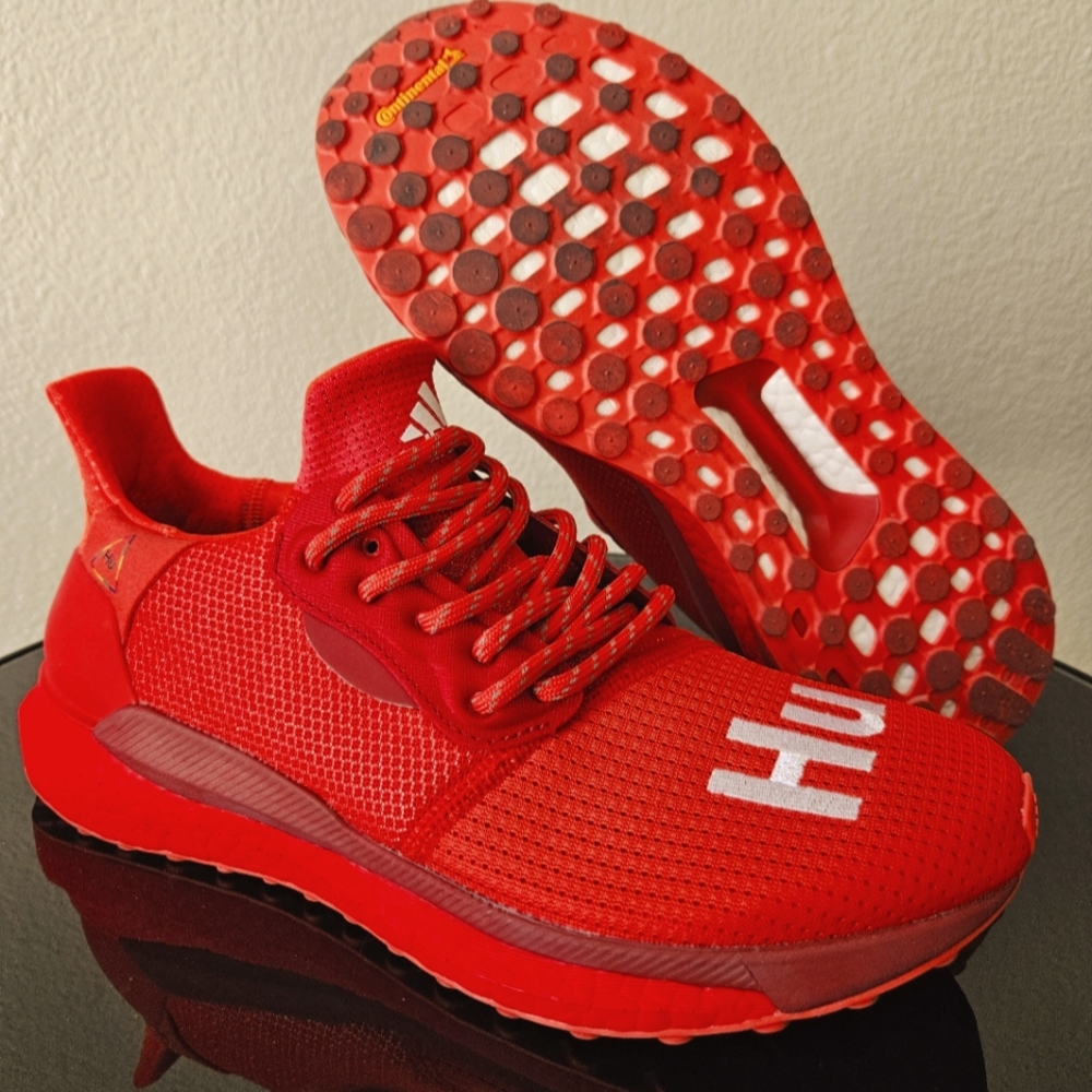 Adidas Pharrell Human Race Boost Sneakers Size 7.5 SolorHu Red